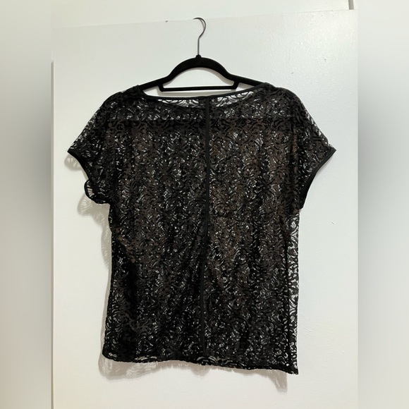Ann Taylor Black Lace Top - Picture 2 of 3